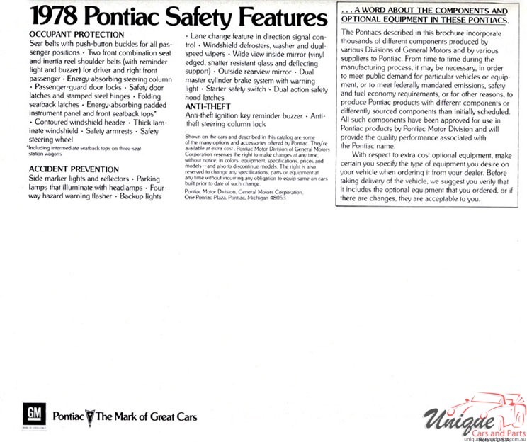 1978 Pontiac Brochure Page 13